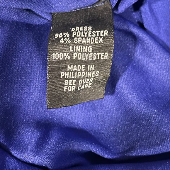 BCX Women’s Ruffled Dress With Studded Shoulders Size Large Blue - Picture 5 of 7